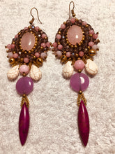 Carica l'immagine nel visualizzatore di Gallery, Orecchini ovali con pendagli