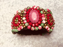 Carica l'immagine nel visualizzatore di Gallery, Bracciale a molla tipo medaglioni con pietra